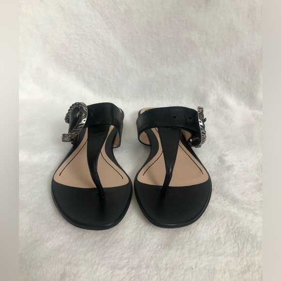 New! GUCCI Malaga Kid Dionysus Thong Sandals Size 35 Black - Picture 12 of 15